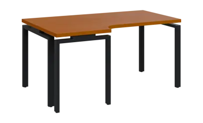 SIRK 38 - 166 stůl kancelářský, rohový, levý, kovová podnož černá, deska 36 mm, široký 1600 mm, třeš SIRK 38 - 166 stůl kancelářský, rohový, levý, kovová podnož černá, deska 36 mm, široký 1600 mm, třešeň šumavská