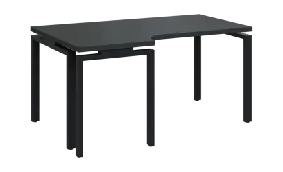 SIRK 38 - 166 stůl kancelářský, rohový, levý, kovová podnož černá, deska 36 mm, široký 1600 mm, antr SIRK 38 - 166 stůl kancelářský, rohový, levý, kovová podnož černá, deska 36 mm, široký 1600 mm, antracit