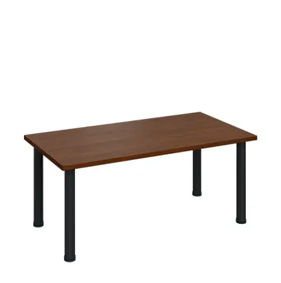 G-43 Konferenční stolek 1200 x 600 mm, deska 25 mm, ořech královský / nohy černé RAL9005