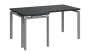SIRK 38 - 166 stůl kancelářský, rohový, levý, kovová podnož stříbrná, deska 36 mm, široký 1600 mm, antracit