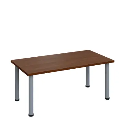 G-43 Konferenční stolek 1200 x 600 mm, deska 25 mm, ořech královský / nohy stříbrné RAL9006