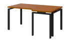 SIRK 38 - 166 stůl kancelářský, rohový, pravý, kovová podnož černá, deska 36 mm, široký 1600 mm, tře