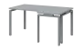 SIRK 38 - 166 stůl kancelářský, rohový, pravý, kovová podnož stříbrná, deska 36 mm, široký 1600 mm, šedá