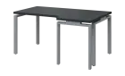 SIRK 38 - 166 stůl kancelářský, rohový, pravý, kovová podnož stříbrná, deska 36 mm, široký 1600 mm,
