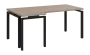 SIRK 38 - 186 stůl kancelářský, rohový, levý, kovová podnož černá, deska 36 mm, široký 1800 mm, dub bardolino