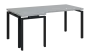 SIRK 38 - 186 stůl kancelářský, rohový, levý, kovová podnož černá, deska 36 mm, široký 1800 mm, šedá