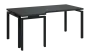 SIRK 38 - 186 stůl kancelářský, rohový, levý, kovová podnož černá, deska 36 mm, široký 1800 mm, antracit