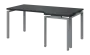 SIRK 38 - 186 stůl kancelářský, rohový, pravý, kovová podnož stříbrná, deska 36 mm, široký 1800 mm, antracit