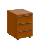 SIKC - 00 kontejner pojízdný, 3-zásuvkový, deska 18 mm, centrální zámek, třešeň šumavská