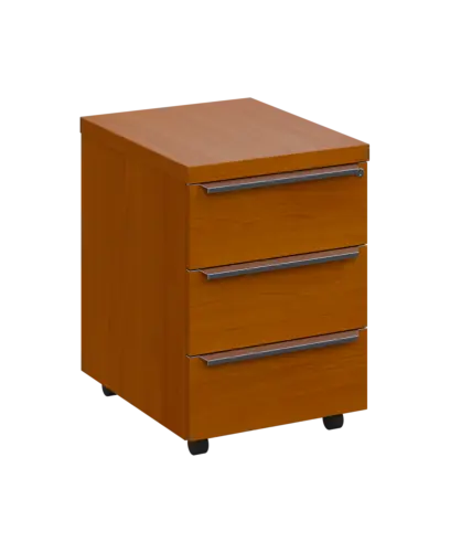 SIKC - 00 kontejner pojízdný, 3-zásuvkový, deska 18 mm, centrální zámek, třešeň šumavská