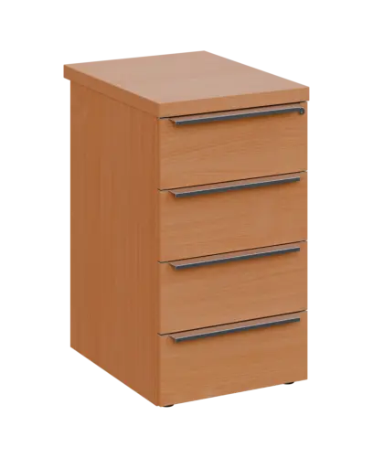 SIKC - 61 kontejner přístavný, 4-zásuvkový, deska 36 mm, centrální zámek, buk royal