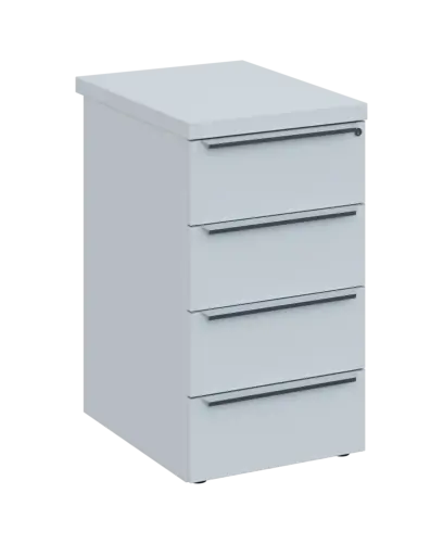 SIKC - 61 kontejner přístavný, 4-zásuvkový, deska 36 mm, centrální zámek, bílá