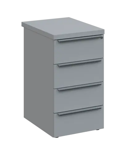 SIKC - 61 kontejner přístavný, 4-zásuvkový, deska 36 mm, centrální zámek, šedá