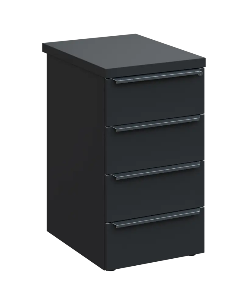 SIKC - 61 kontejner přístavný, 4-zásuvkový, deska 36 mm, centrální zámek, antracit