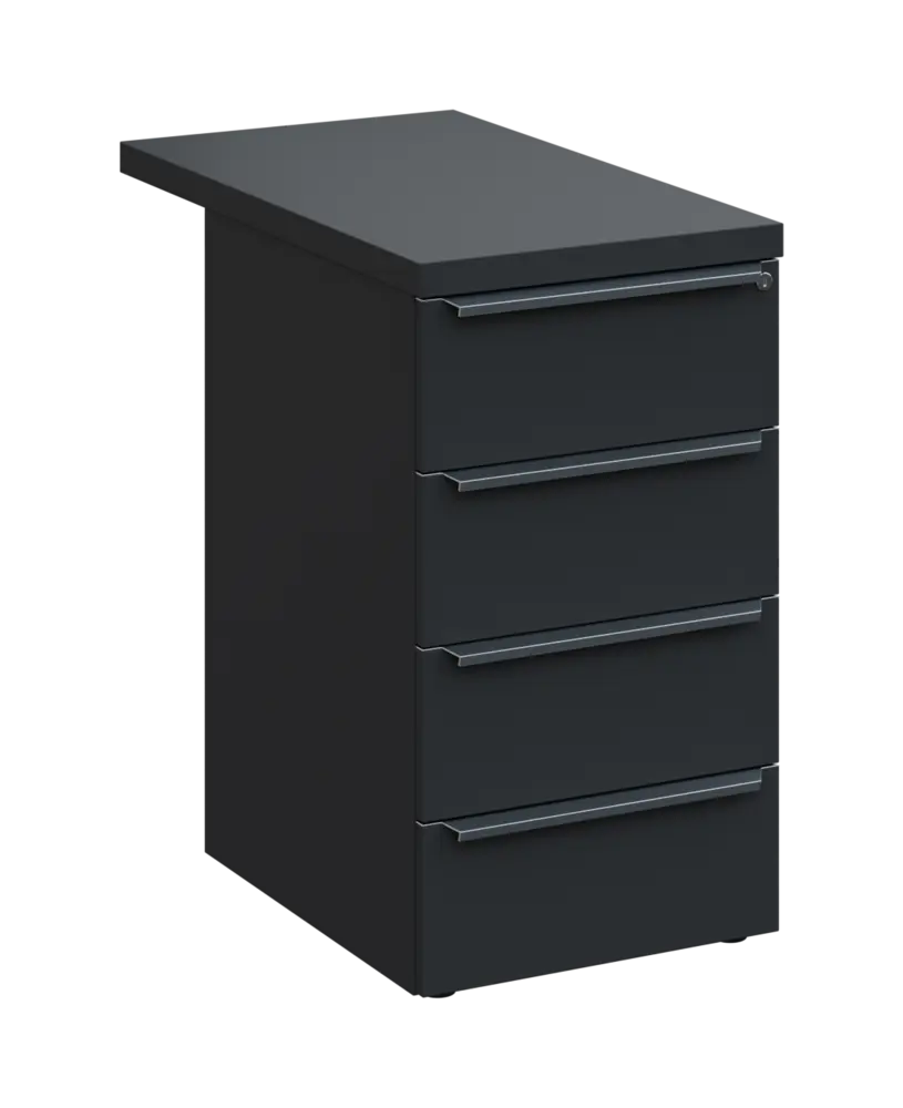 SIKC - 81 kontejner přístavný, 4-zásuvkový, deska 36 mm, centrální zámek, antracit