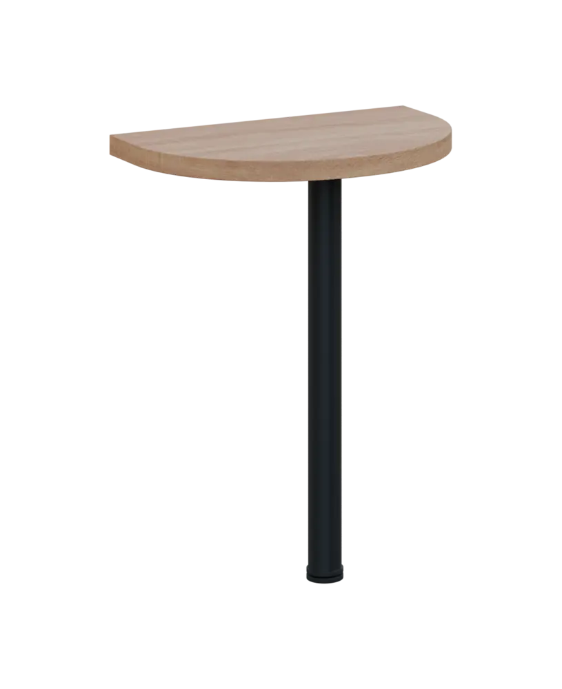 SIJD - 60 přístavba jednací, kovová podnož černá, síla desky 36 mm, široká 600 mm, dub bardolino