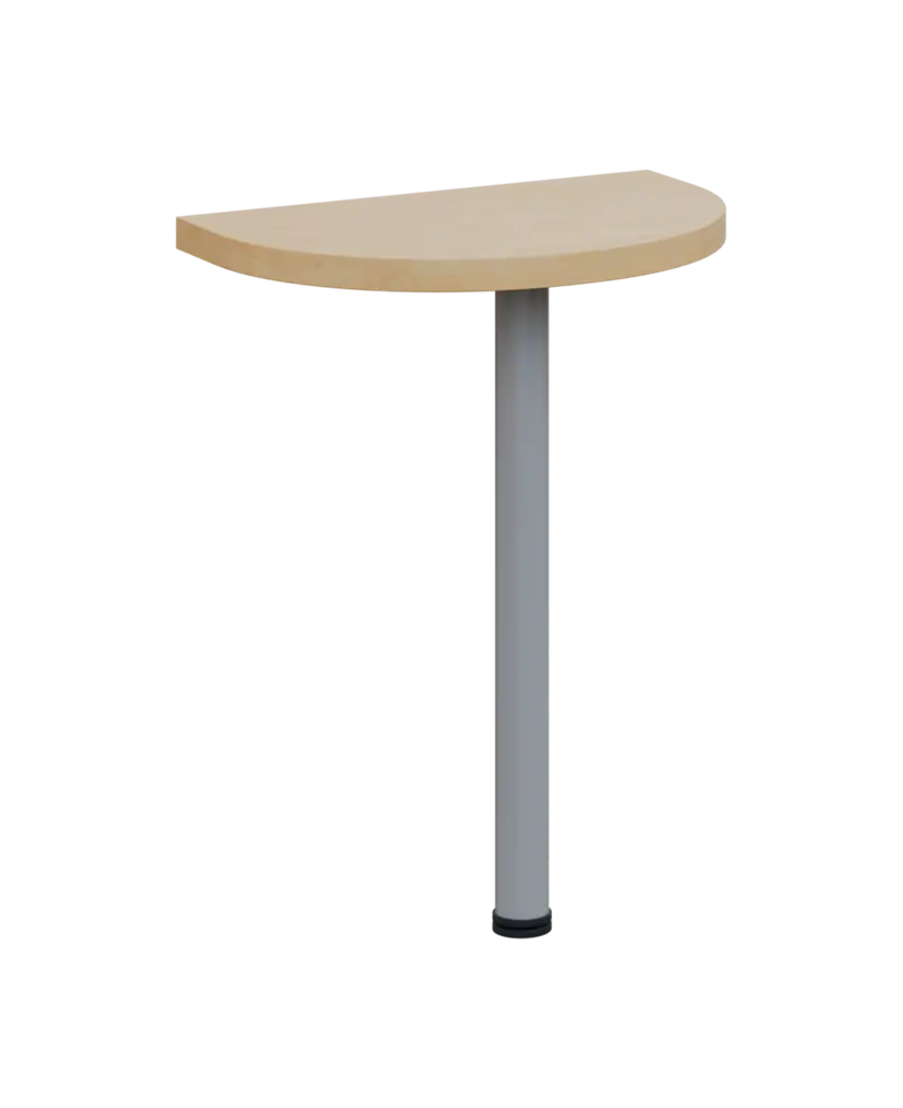 SIJD - 60 přístavba jednací, kovová podnož stříbrná, síla desky 36 mm, široká 600 mm, bříza světlá