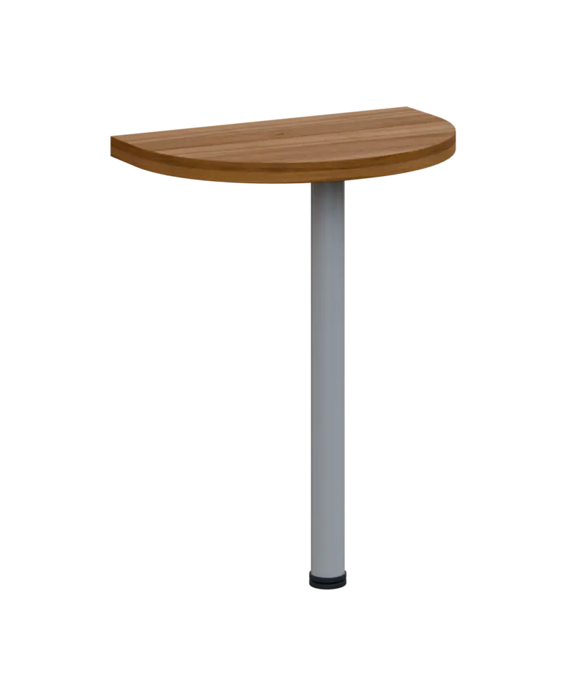 SIJD - 60 přístavba jednací, kovová podnož stříbrná, síla desky 36 mm, široká 600 mm, ořech světlý
