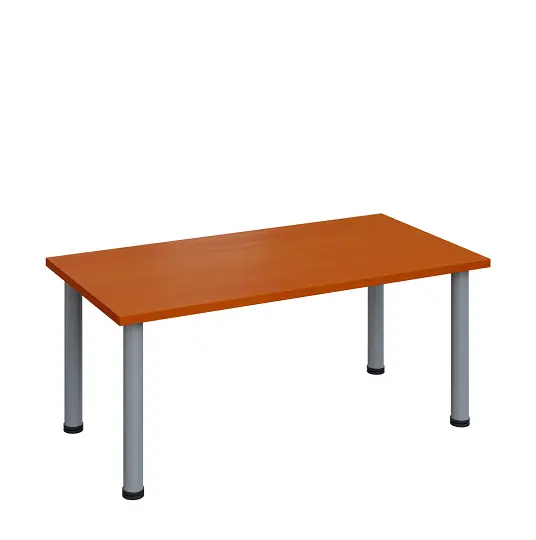 G-43 Konferenční stolek 1200 x 600 mm, deska 25 mm, třešeň šumavská / nohy stříbrné RAL9006