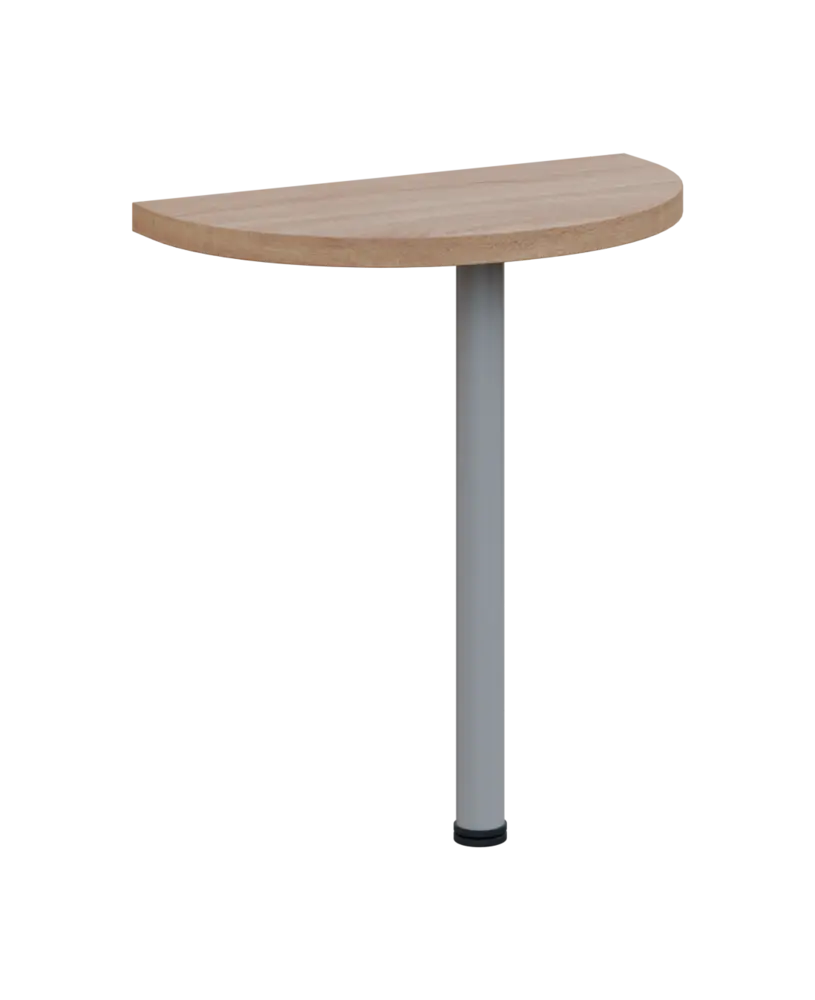 SIJD - 80 přístavba jednací, kovová podnož stříbrná, síla desky 36 mm, široká 800 mm, dub bardolino