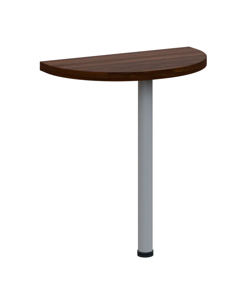 SIJD - 80 přístavba jednací, kovová podnož stříbrná, síla desky 36 mm, široká 800 mm, ořech královský