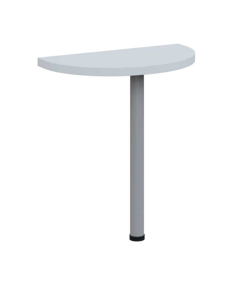 SIJD - 80 přístavba jednací, kovová podnož stříbrná, síla desky 36 mm, široká 800 mm, bílá