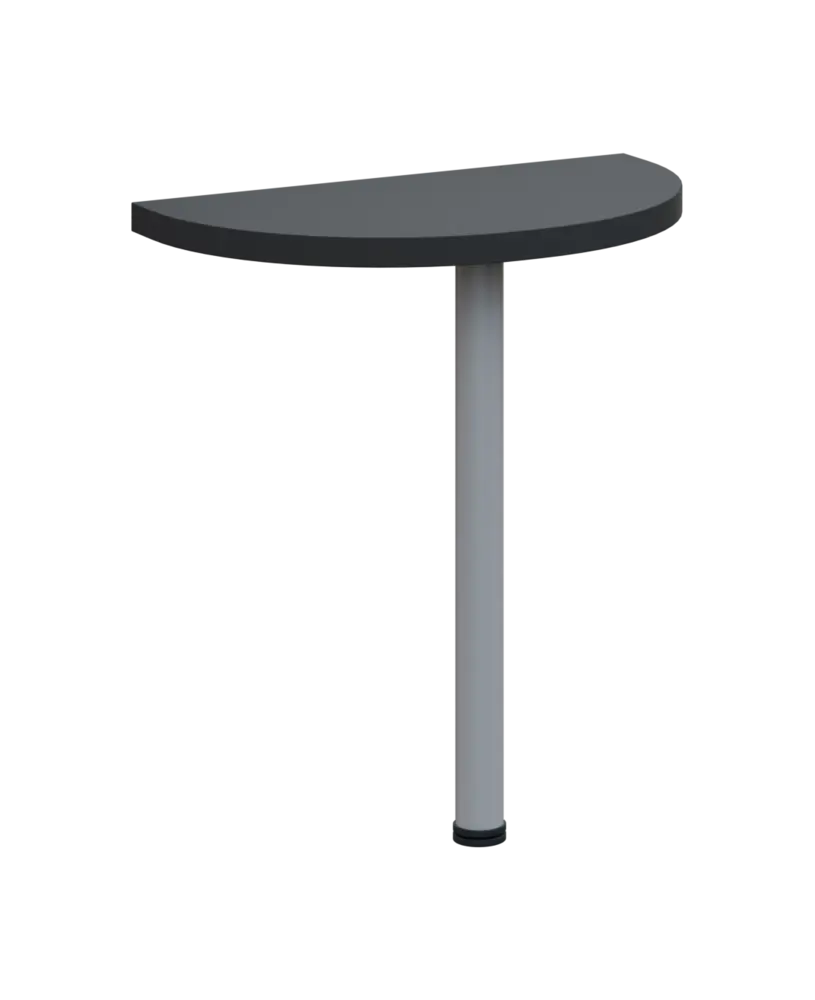 SIJD - 80 přístavba jednací, kovová podnož stříbrná, síla desky 36 mm, široká 800 mm, antracit