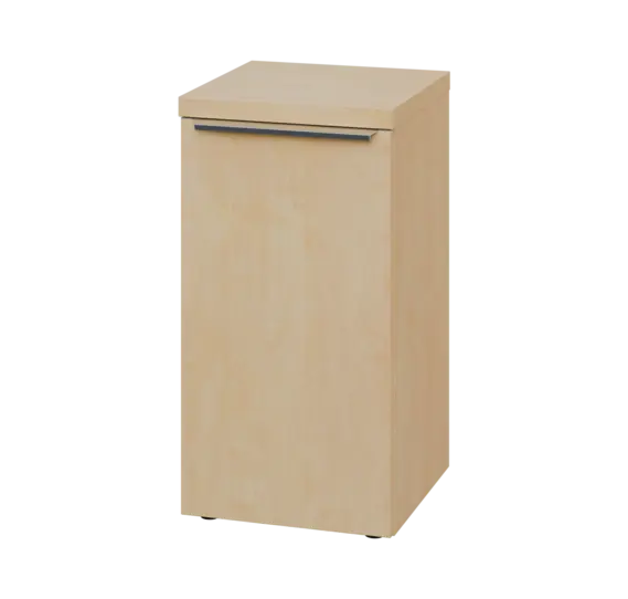 SIN 2 - 4D kancelářská skříň, 1-dveřová, levá, 770x400x400, bříza světlá