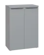 SIN 3 - 8D kancelářská skříň, 2-dveřová, 1120x800x400, šedá