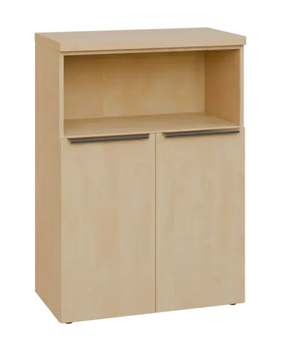 SIN 3 - 8DN kancelářská skříň, 2-dveřová/nika, 1120x800x400, bříza světlá
