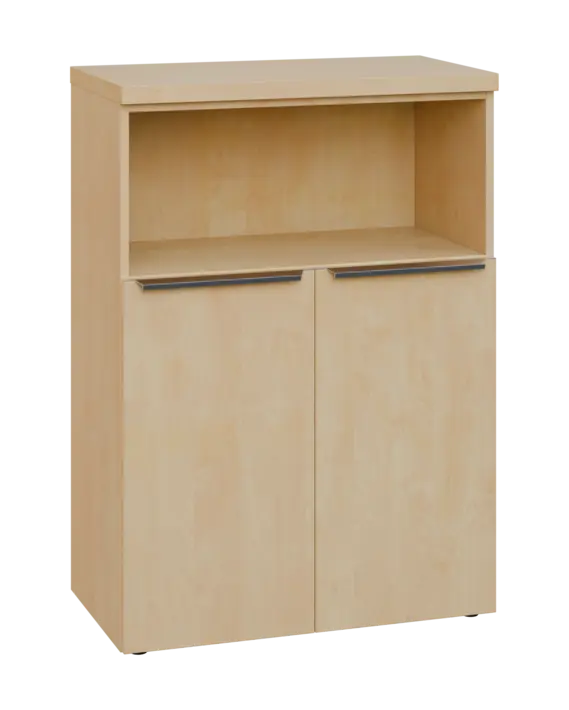 SIN 3 - 8DN kancelářská skříň, 2-dveřová/nika, 1120x800x400, bříza světlá