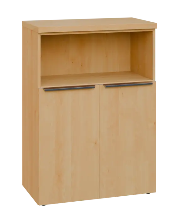 SIN 3 - 8DN kancelářská skříň, 2-dveřová/nika, 1120x800x400, javor horský