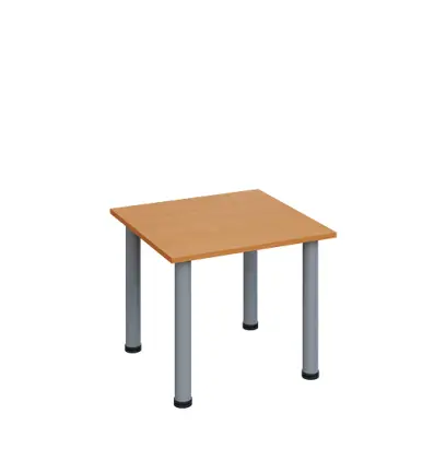 G-43 Konferenční stolek 600 x 600 mm, deska 18 mm, buk royal / nohy stříbrné RAL9006