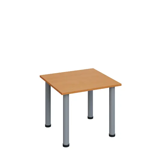 G-43 Konferenční stolek 600 x 600 mm, deska 18 mm, buk royal / nohy stříbrné RAL9006