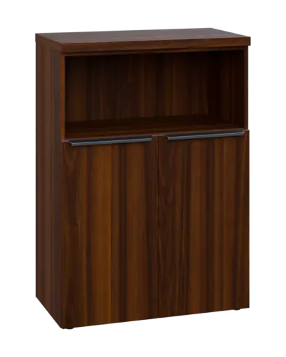 SIN 3 - 8DN kancelářská skříň, 2-dveřová/nika, 1120x800x400, ořech královský