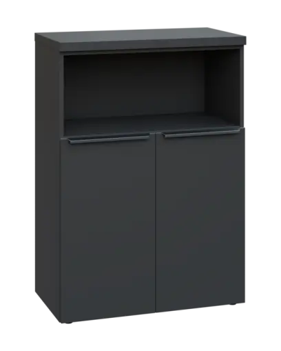 SIN 3 - 8DN kancelářská skříň, 2-dveřová/nika, 1120x800x400, antracit