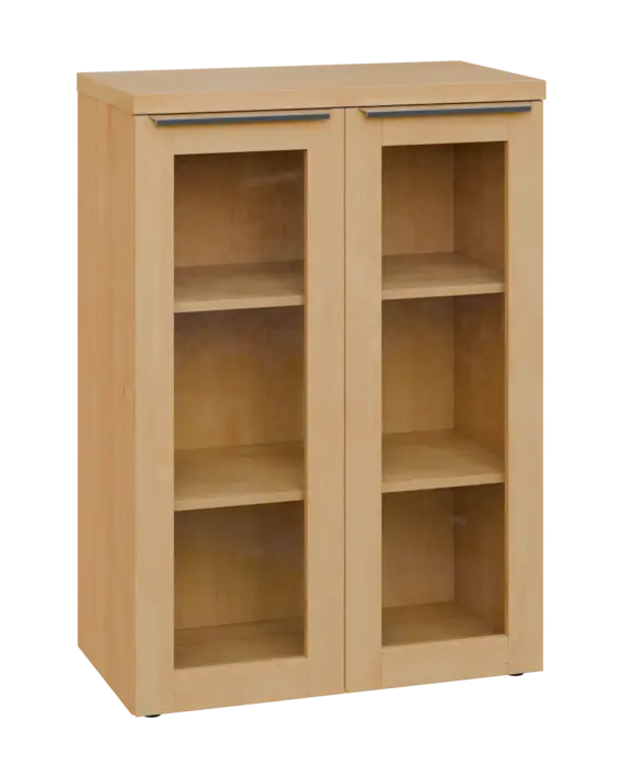 SIN 3 - 8S kancelářská skříň, 2-dveřová/prosklená, 1120x800x400, javor horský