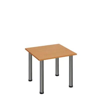 G-43 Konferenční stolek 600 x 600 mm, deska 18 mm, buk royal / nohy chrom