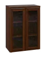 SIN 3 - 8S kancelářská skříň, 2-dveřová/prosklená, 1120x800x400, ořech královský
