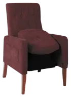 LIFT SENIOR 120, křeslo se zvedacím mechanismem sedáku, vínová látka