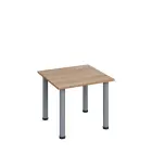 G-43 Konferenční stolek 600 x 600 mm, deska 18 mm, dub bardolino / nohy stříbrné RAL9006