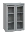 SIN 3 - 8S kancelářská skříň, 2-dveřová/prosklená, 1120x800x400, šedá