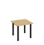G-43 Konferenční stolek 600 x 600 mm, deska 18 mm, javor horský / nohy černé RAL9005