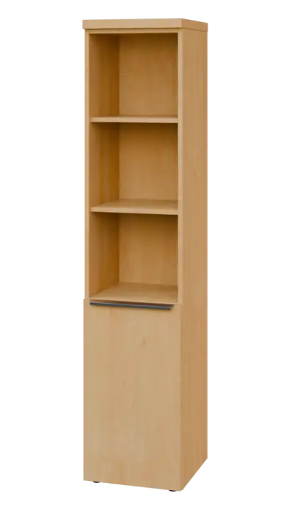 SIN 5 - 4DN3 kancelářská skříň, 1-dveřová/nika, levá, 1820x400x400, javor horský