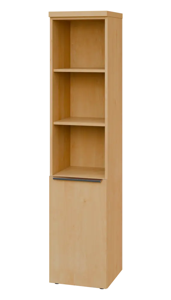 SIN 5 - 4DN3 kancelářská skříň, 1-dveřová/nika, levá, 1820x400x400, javor horský