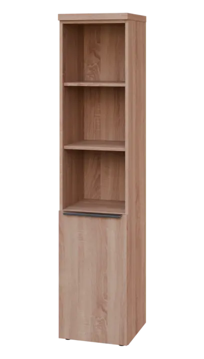 SIN 5 - 4DN3 kancelářská skříň, 1-dveřová/nika, levá, 1820x400x400, dub bardolino
