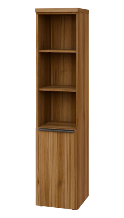 SIN 5 - 4DN3 kancelářská skříň, 1-dveřová/nika, levá, 1820x400x400, ořech světlý