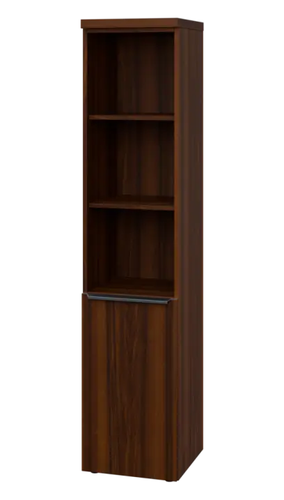 SIN 5 - 4DN3 kancelářská skříň, 1-dveřová/nika, levá, 1820x400x400, ořech královský