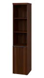 SIN 5 - 4DN3 kancelářská skříň, 1-dveřová/nika, levá, 1820x400x400, ořech královský
