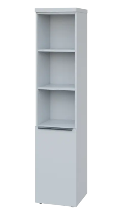 SIN 5 - 4DN3 kancelářská skříň, 1-dveřová/nika, levá, 1820x400x400, bílá